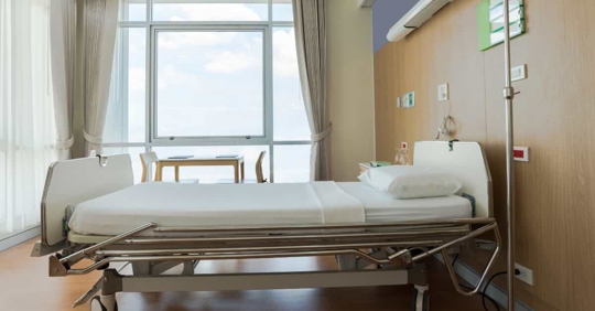 empty hospital bed